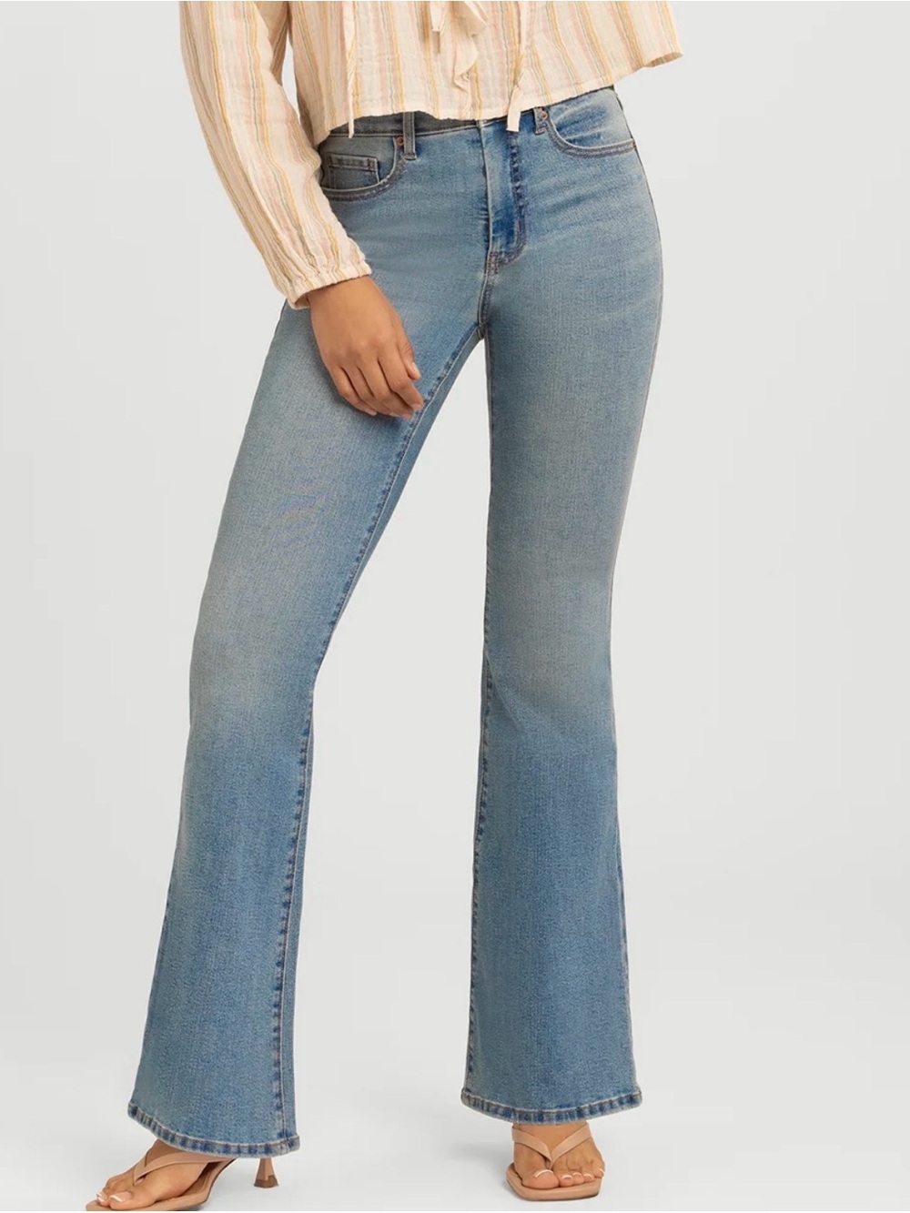 Jessica Simpson Light Blue High-Rise Flare Jeans